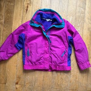 Columbia Jacket Women's Bugaboo 3 in 1 Ski 90s VTG Fleece Coat Dark Pink Medium